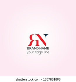 RN business vector logo design, NR Creative logo design, cooperate logo, Identity design