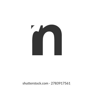 RN creative geometric initial based modern and minimal logo. Letter r n trendy fonts. Universal professional elegant techno vector design.
