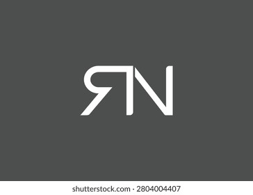 RN creative modern lettermark logo for modern branding and corporate identity design