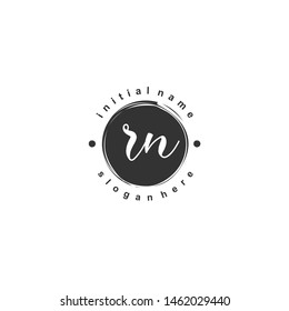RN Initial beauty monogram logo vector