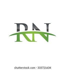RN initial company green swoosh logo
