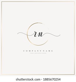 RN Initial Letter Handschrift Logo handgezeichnet Vorlage Vektorgrafik, Logo für Schönheit, Kosmetik, Hochzeit, Mode und Business und andere
