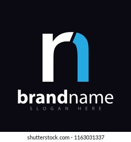 rn initial letter logo icon vector