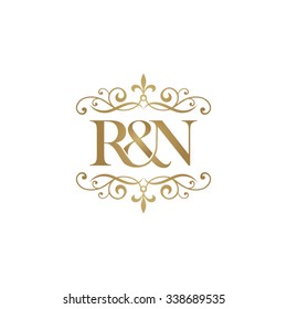 R&N Initial logo. Ampersand monogram logo