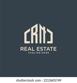 RN initial monogram logo for real estate design