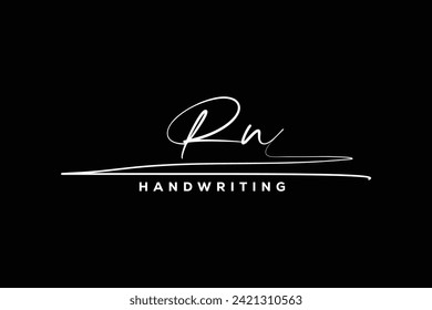 RN  initials Handwriting signature logo. RN Hand drawn Calligraphy lettering Vector. RN letter real estate, beauty, photography letter logo design.