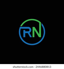 RN Letter Initial Logo Design Template Vector Illustration