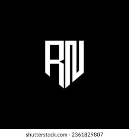 RN letter logo design with black background in illustrator. Vector logo, calligraphy designs for logo, Poster, Invitation, etc.