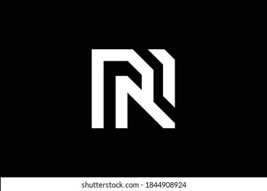 RN letter logo design on luxury background. NR monogram initials letter logo concept. RN design. NR elegant and Professional letter icon design on black background. R N NR RN