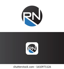 RN Letter Logo Design Template Vector