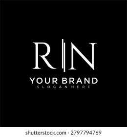 RN letter monogram logo with bussines style dsign