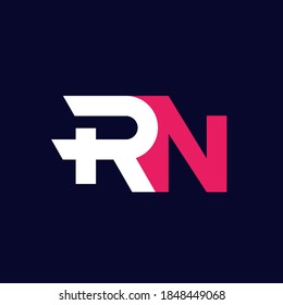 RN letters for logo design