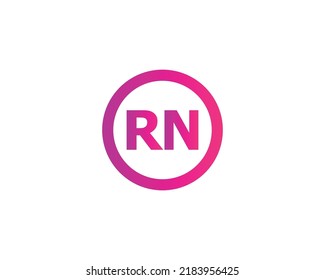 plantilla vectorial de diseño de logotipo RN