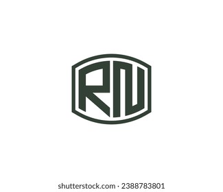 RN logo design vector template