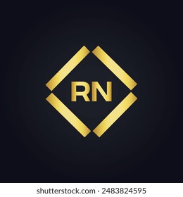 Logo de RN. Diseño R N. Letra RN blanca. Diseño de logotipo de letra RN, R N. Letra inicial RN vinculada círculo mayúscula monograma logo.