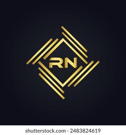 Logo de RN. Diseño R N. Letra RN blanca. Diseño de logotipo de letra RN, R N. Letra inicial RN vinculada círculo mayúscula monograma logo.