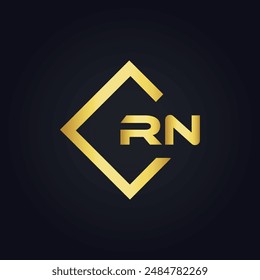 Logo de RN. Diseño R N. Letra RN blanca. Diseño de logotipo de letra RN, R N. Letra inicial RN vinculada círculo mayúscula monograma logo.