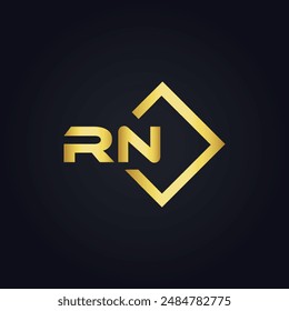 Logo de RN. Diseño R N. Letra RN blanca. Diseño de logotipo de letra RN, R N. Letra inicial RN vinculada círculo mayúscula monograma logo.