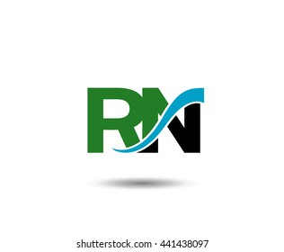 RN Logo. Vector Graphic Branding Letter Element
