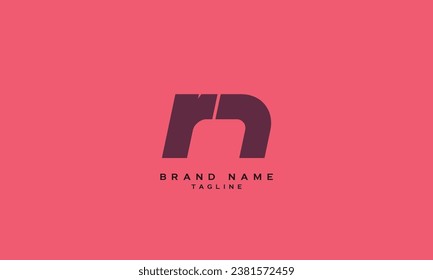 RN, NR, Abstract initial monogram letter alphabet logo design