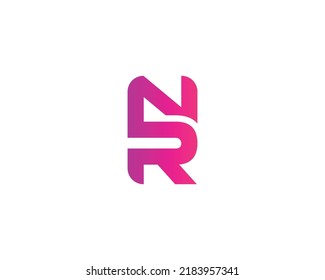 RN NR Logo-Design, Vektorgrafik-Vorlage