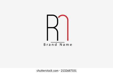 RN NR R N abstract vector logo monogram template