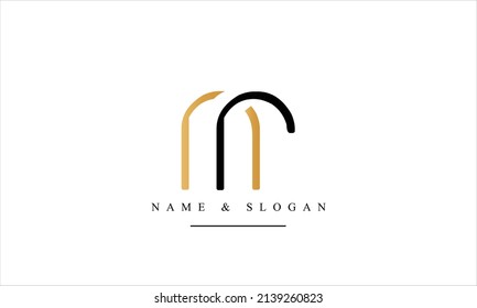 RN, NR, R, N abstract letters logo monogram