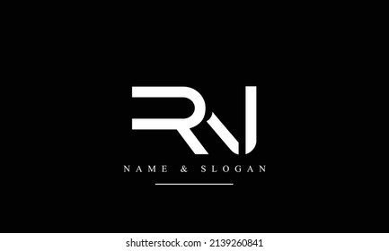 RN, NR, R, N abstract letters logo monogram