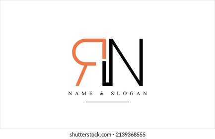 RN, NR, R, N abstract letters logo monogram
