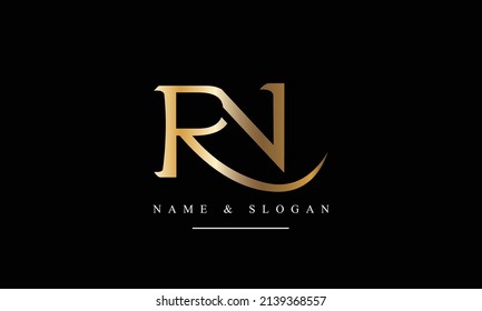 RN, NR, R, N abstract letters logo monogram