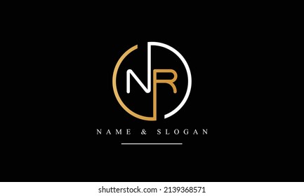 RN, NR, R, N abstract letters logo monogram