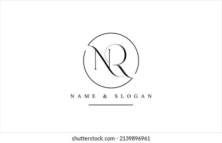 RN, NR, R, N abstract letters logo monogram