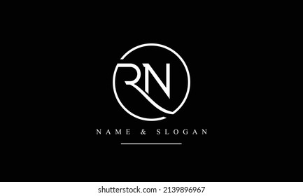 RN, NR, R, N abstract letters logo monogram