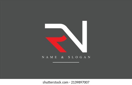 RN, NR, R, N abstract letters logo monogram