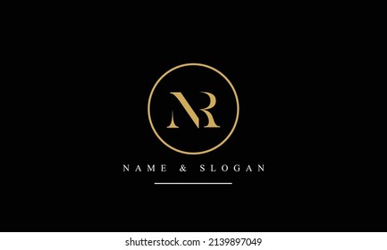 RN, NR, R, N abstract letters logo monogram