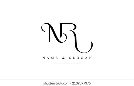 RN, NR, R, N abstract letters logo monogram