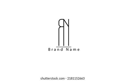 RN NR R N abstract vector logo monogram template