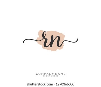 RN R N Initial handwriting logo vector 