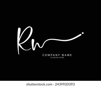 rn r n letra inicial y logotipo de la firma