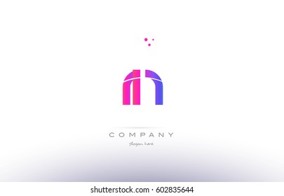 rn r n  pink purple modern creative gradient alphabet company logo design vector icon template