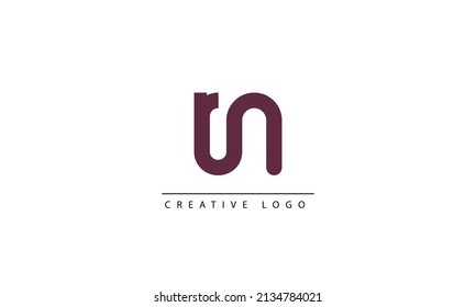  RN UN Abstract initial monogram letter alphabet logo design