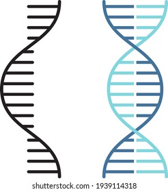 RNA and DNA related vector thin line icon