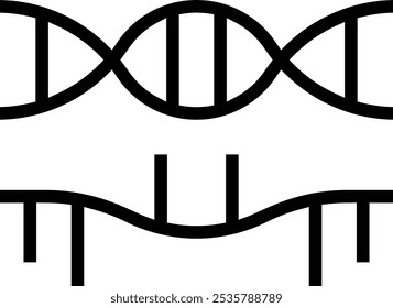 rna icon. Thin linear style design isolated on white background