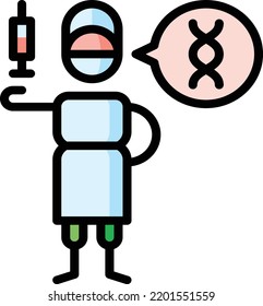 rna isolated design element stock illustration. Vector on a white background