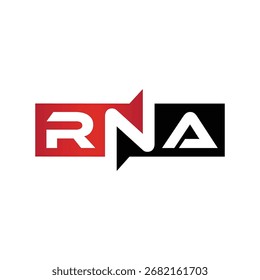 Logotipo de letras iniciales de monograma de ARN