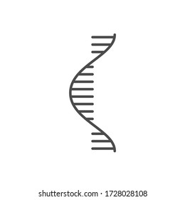 RNA related vector thin line icon. Isolated on white background. Editable stroke. Vector illustration.