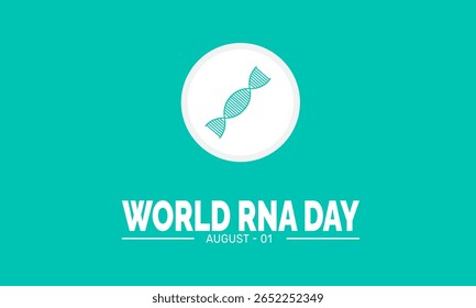 RNA research celebration design, biotechnology theme, ideal for World RNA Day, educational material, medical innovation, and scientific visuals
