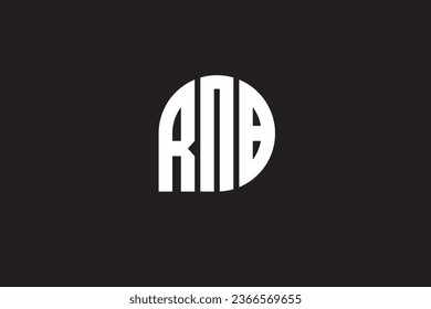 RNB logo monogram isolated on circle element design template