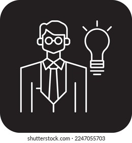 RND Business people icons with black filled line style