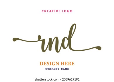 RND lettering logo is simple, easy to understand and authoritative